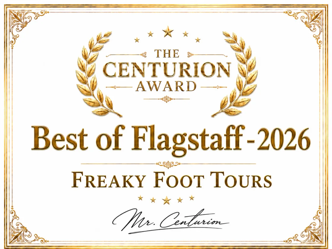 Centurion Award certificate for Freaky Foot Tours